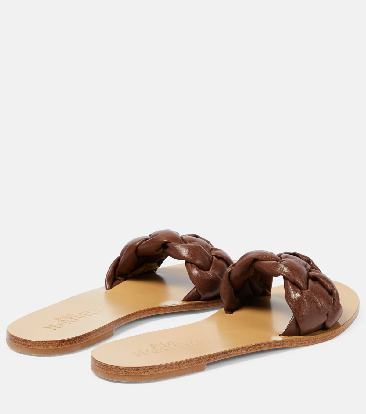 Souliers Martinez Pelota braided leather slides