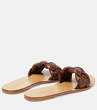 Souliers Martinez Pelota braided leather slides