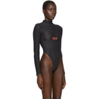 adidas Originals by Alexander Wang Black Lace Logo Bodysuit
