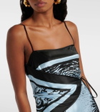 SIR Dreamwood scarf-detail silk maxi dress