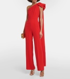 Roland Mouret Bow-detail asymmetric cady jumpsuit