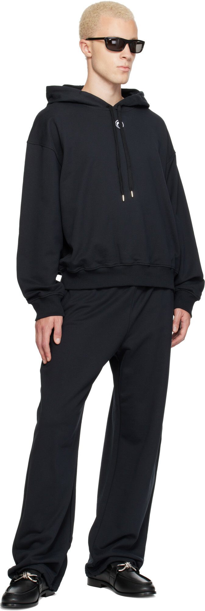 Marine Serre Black Moon Logo Hoodie