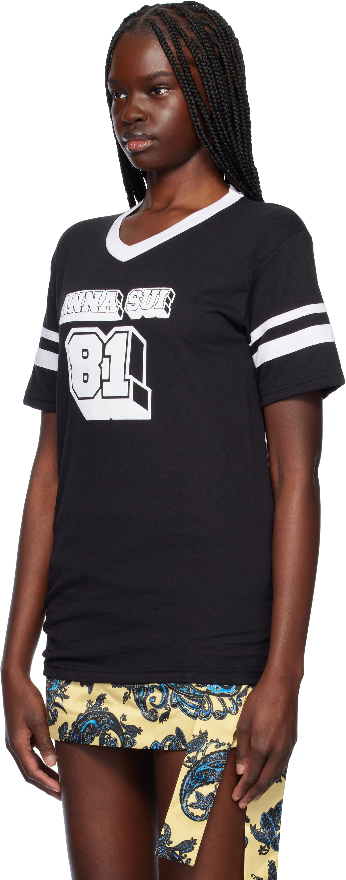 Anna Sui Black 'Anna Sui' Logo T-shirt