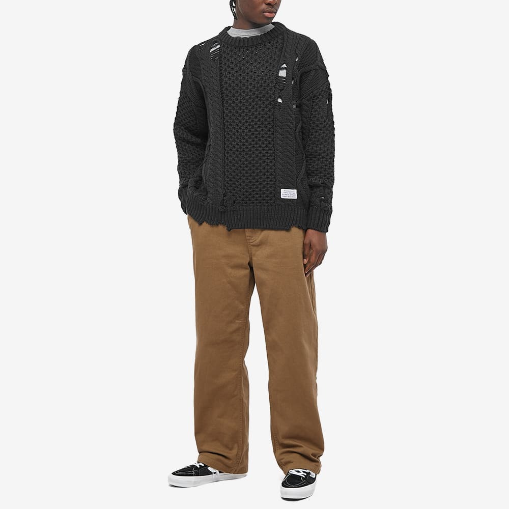 Neighborhood Men's Savage Cable Sweater in Black