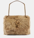 Saint Laurent Niki Large faux fur shoulder bag