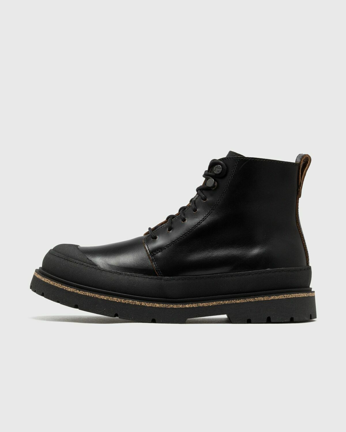 Birkenstock Prescott Natural Leather Black Boots