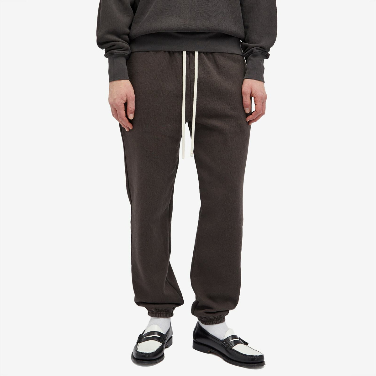 Les Tien Men's Heavyweight Classic Sweat Pants in Vintage Black