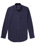 Thom Sweeney - Button-Down Collar Cotton-Corduroy Shirt - Blue