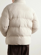 Loro Piana - Flavio Quilted Suede Jacket - Neutrals