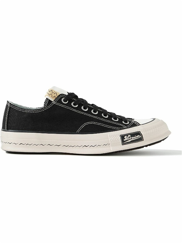 Photo: Visvim - Skagway Leather-Trimmed Canvas Sneakers - Black