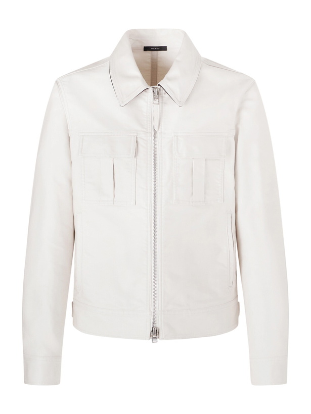 Photo: TOM FORD - Slim-Fit Cotton-Satin Blouson Jacket - Neutrals