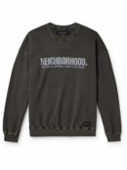 Neighborhood - Logo-Print Cotton-Jersey Sweatshirt - Gray