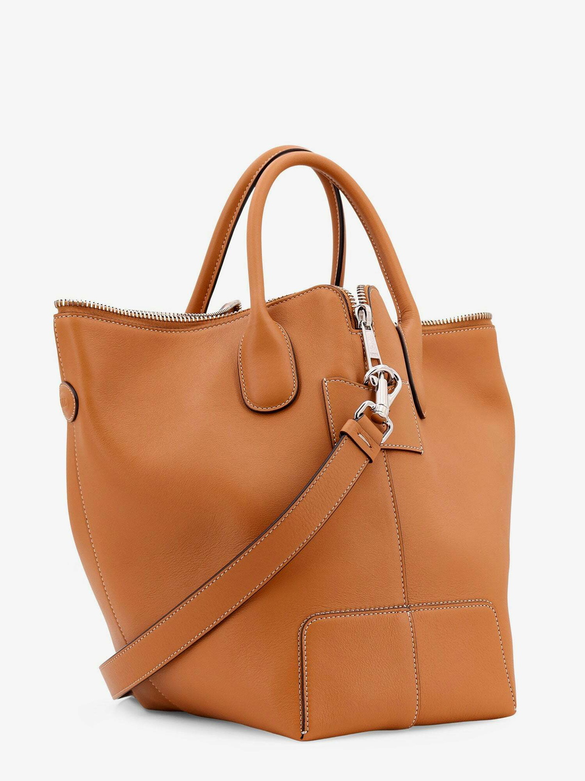 TOD'S 正規品/送料関税込み DI Swing Shoulder Bag Woman GREY Tod's Di Bag Swing in Leather Medium