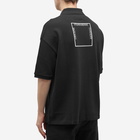 Fred Perry Men's x Raf Simons Embroidered Oversized Polo Shirt in Black