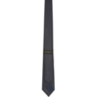 Ermenegildo Zegna Black and Grey Silk Check Tie