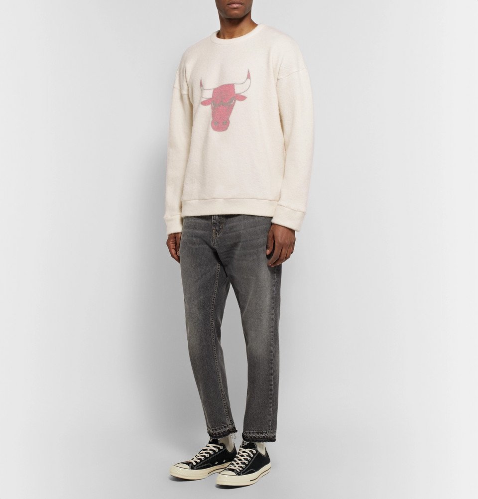 The Elder Statesman - NBA Chicago Bulls Printed Brushed Cashmere