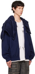 doublet Navy Onsen Towel Hoodie