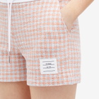 Thom Browne Women's Tweed Shorts in Orange