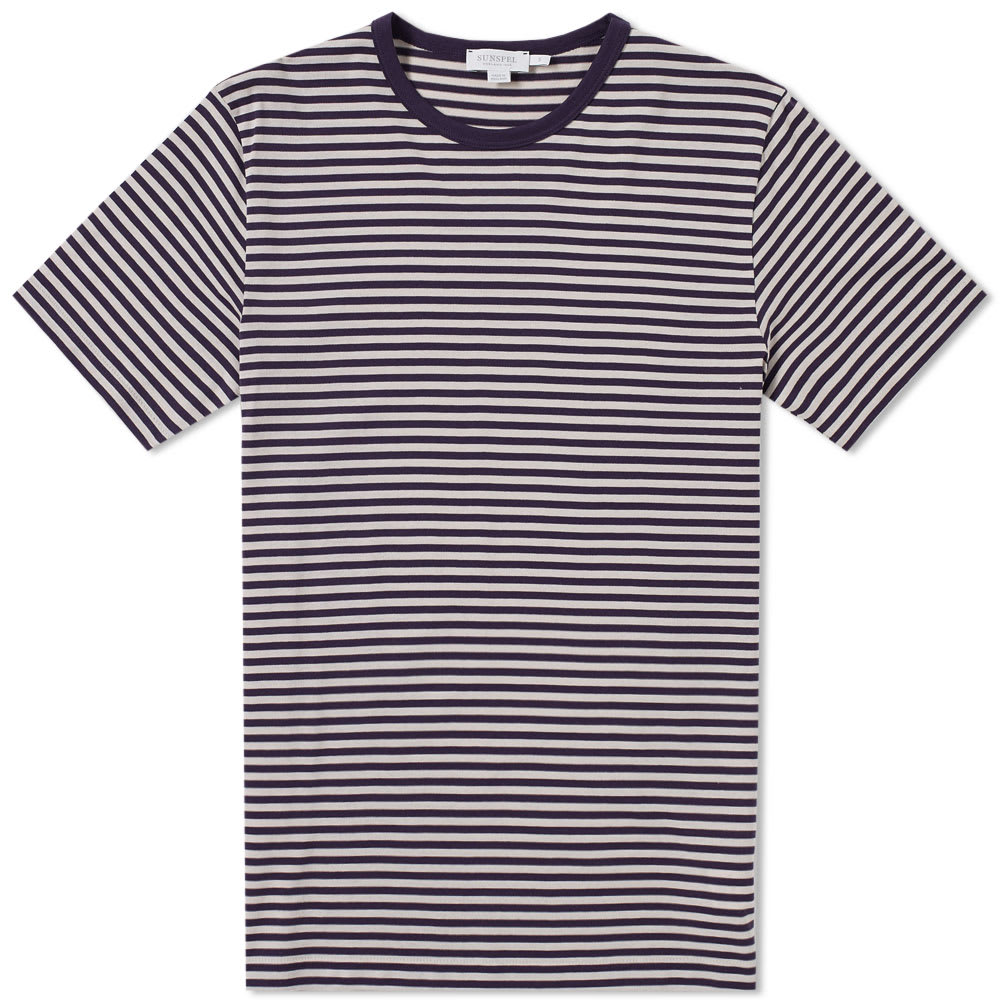 Sunspel English Stripe Crew Neck Tee Sunspel