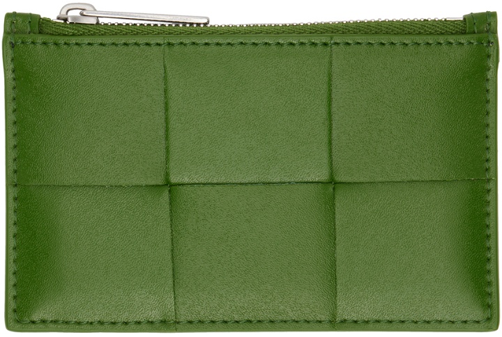 Photo: Bottega Veneta Green Zipped Card Holder