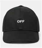 Off-White Logo cotton drill baseball cap