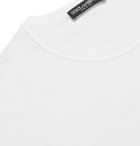 Dolce & Gabbana - Slim-Fit Logo-Appliquéd Cotton-Jersey T-Shirt - White