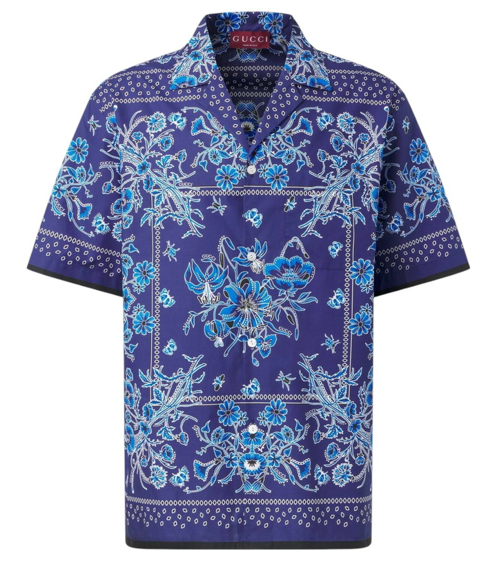 Photo: Gucci Floral cotton bowling shirt