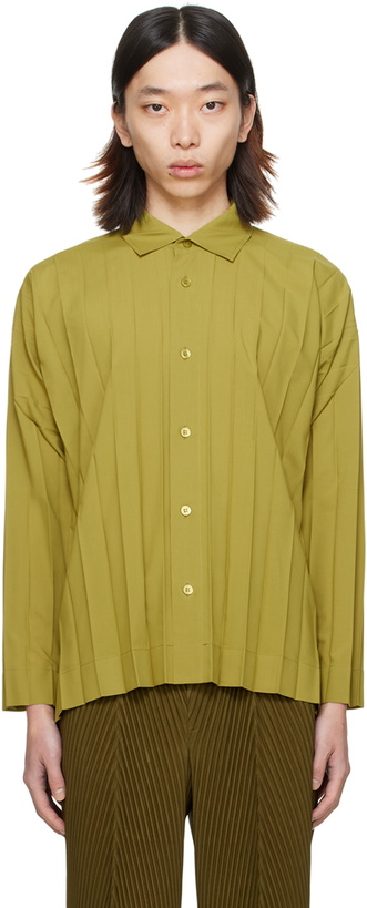 Photo: HOMME PLISSÉ ISSEY MIYAKE Green Edge Shirt