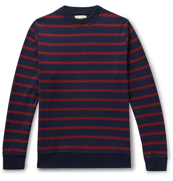 Photo: Oliver Spencer - Robin Striped Organic Cotton-Jersey Sweatshirt - Blue