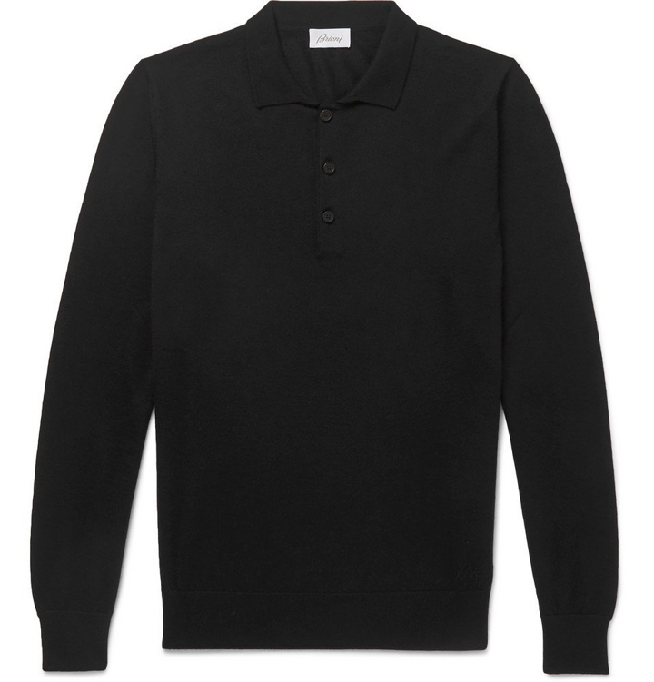 Photo: Brioni - Cashmere Polo Shirt - Men - Black