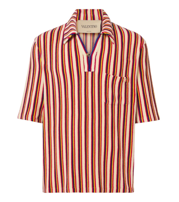 Photo: Valentino Striped terry polo shirt