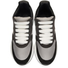 Alexander McQueen Grey and Black Oversized Runner Sneakers