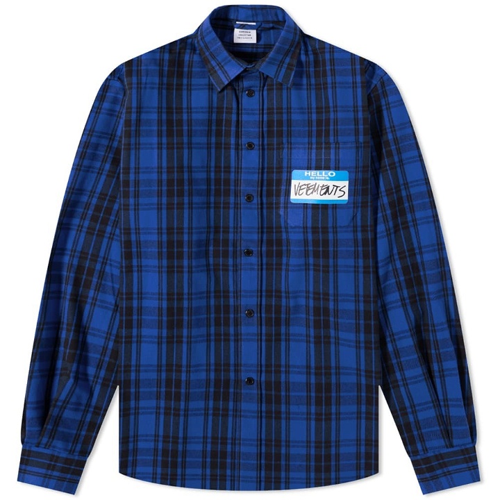 Photo: Vetements My Name Is Vetements Flannel Shirt