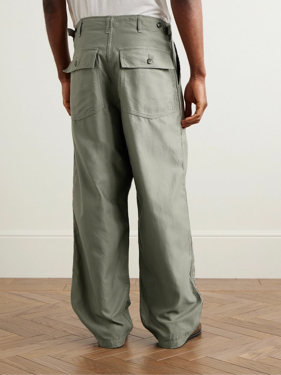 Kaptain Sunshine - Baker Straight-Leg Cotton Trousers - Green