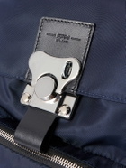 FPM Milano - Bank on the Road Butterfly PC Small Leather-Trimmed ECONYL® Backpack