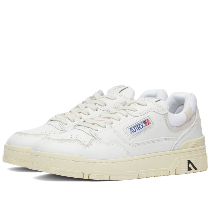 Photo: Autry Men's CLC Low Leather Sneakers in White