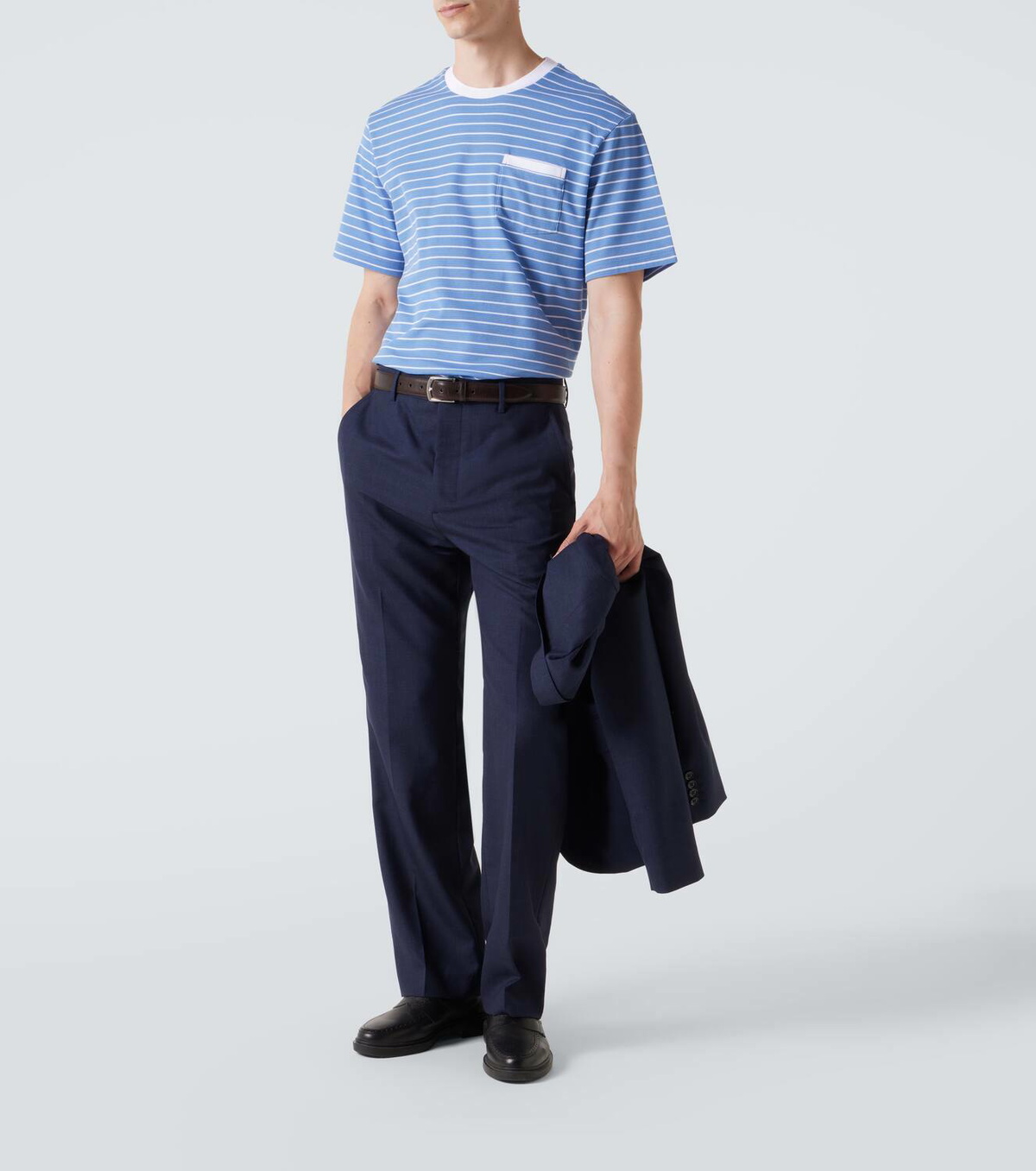Thom Browne Milano striped cotton jersey T-shirt Thom Browne Thom Browne Milano striped cotton jersey T-shirt Thom Browne