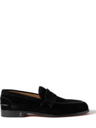 Christian Louboutin - No Penny Suede Loafers - Black