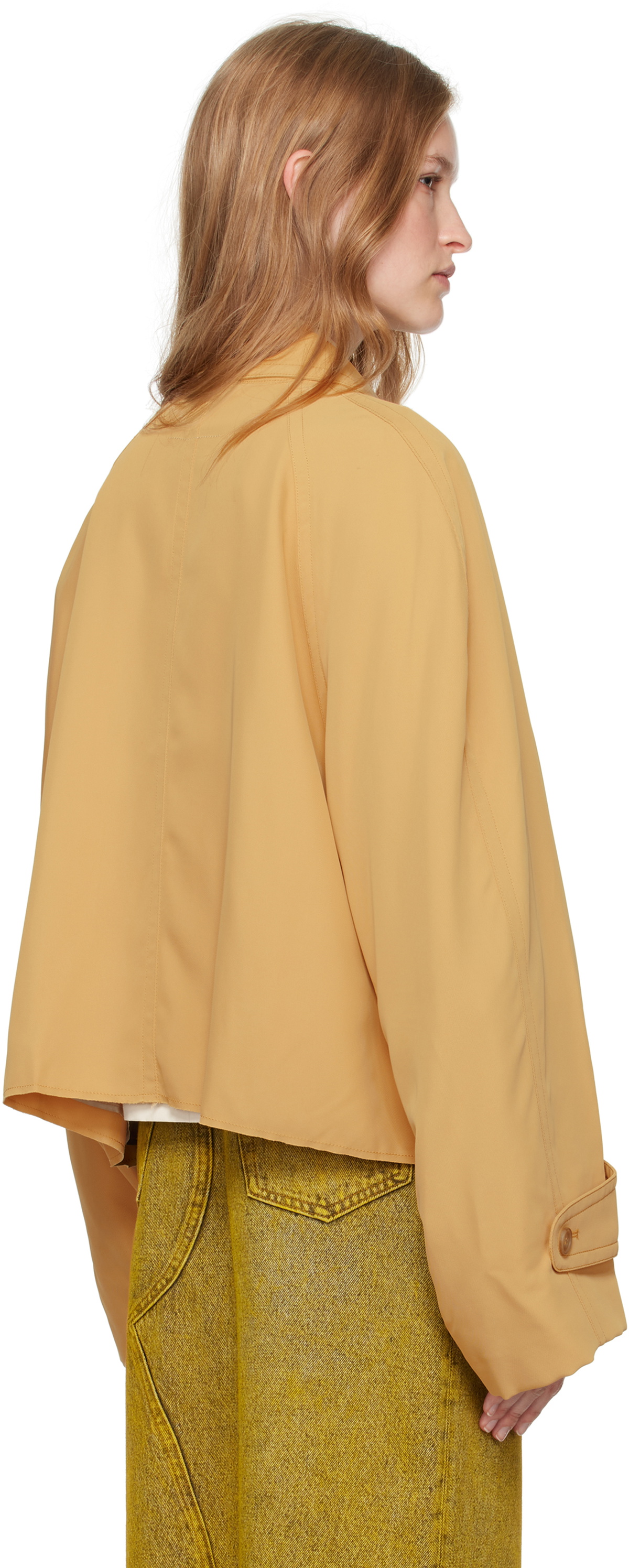 MM6 Maison Margiela Yellow Twill Jacket MM6 Maison Margiela