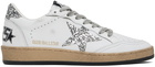 Golden Goose White & Silver Ball Star Sneakers