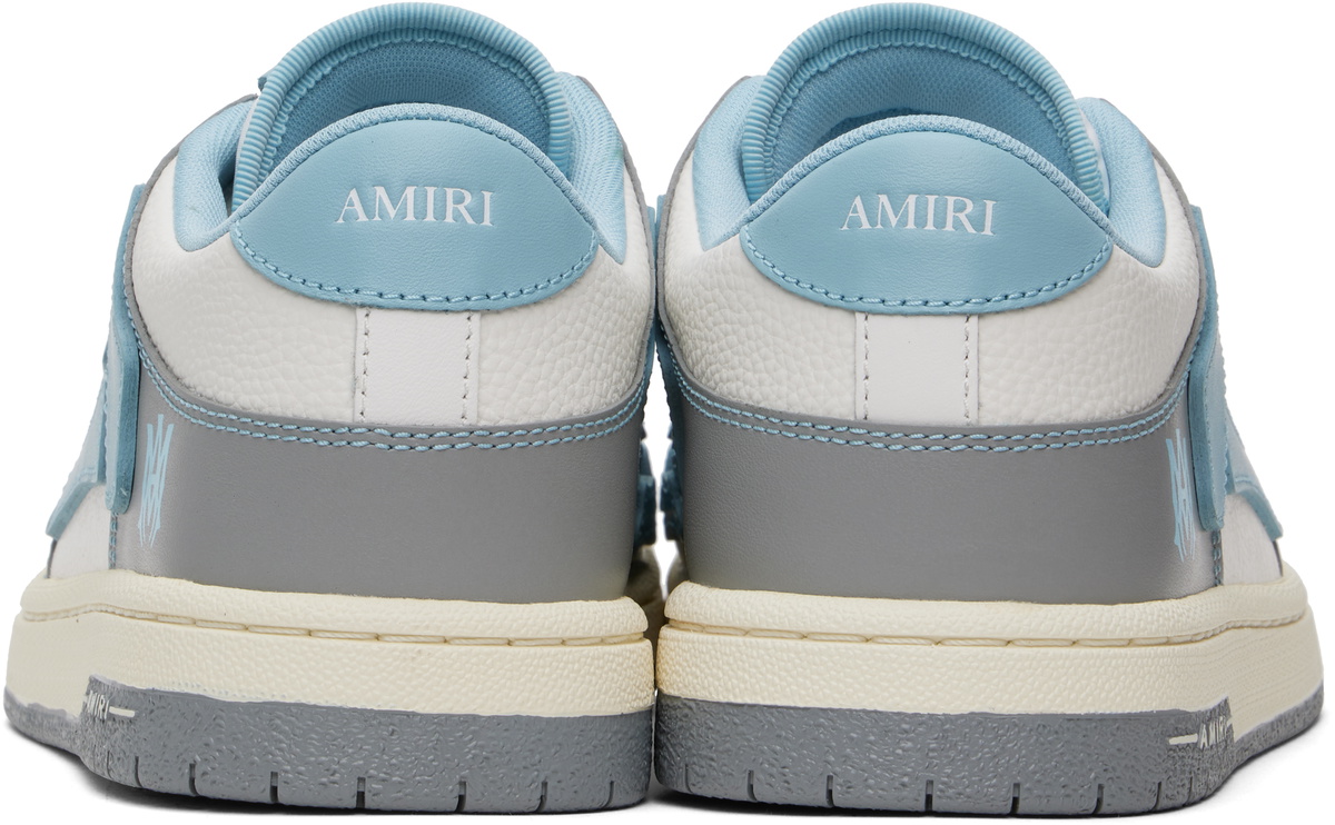 AMIRI Blue & Gray Varsity Skel Top Low Sneakers Amiri