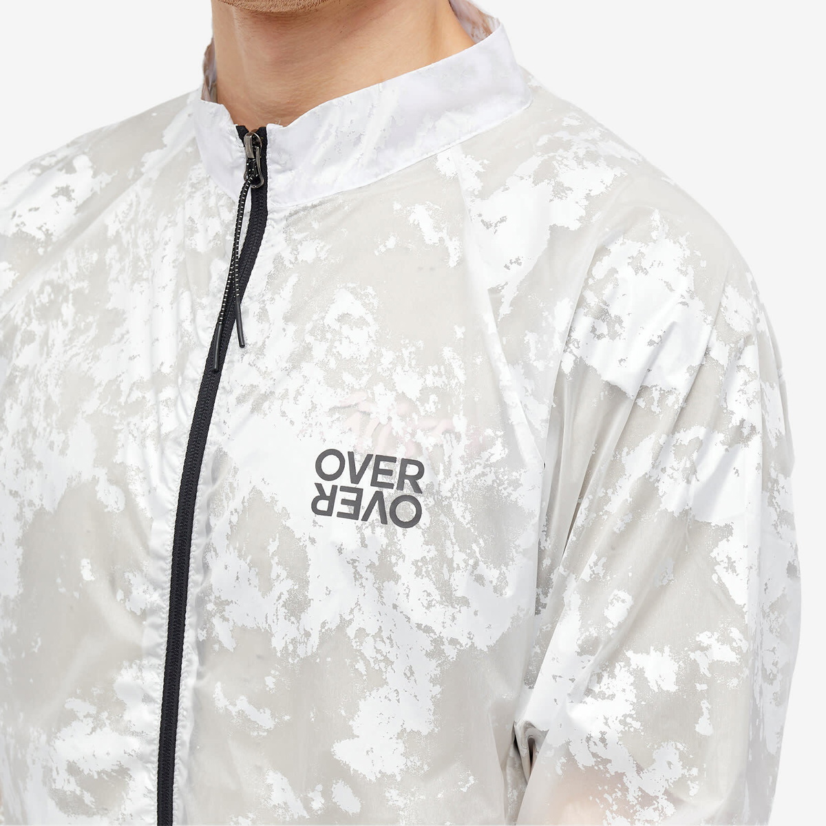 Over Over Men's Track Jacket in White Foil