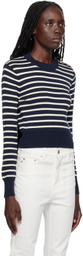 AMI Alexandre Mattiussi Navy Ami de Cœur Sweater