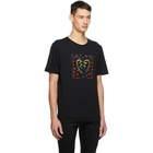 Saint Laurent Black Jacquard Broken Heart T-Shirt