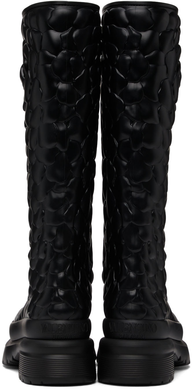 Valentino Garavani Black Atelier 03 Rose Edition Tall Boots