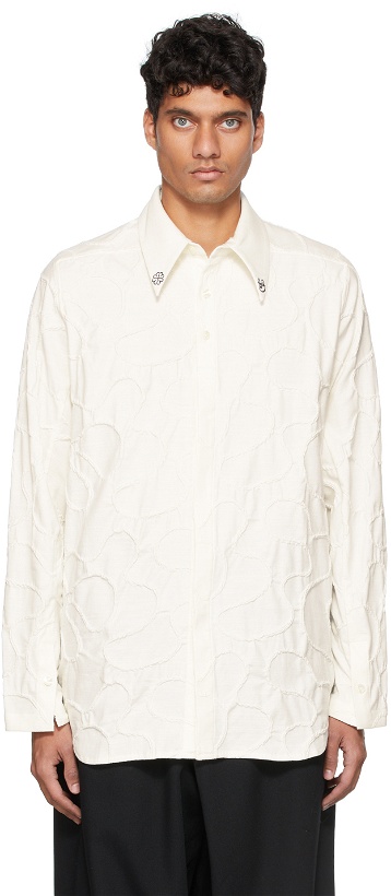 Photo: NAMESAKE Off-White Viterbi Embroidered Long Sleeve Shirt