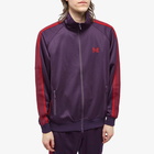 Needles Men's Poly Smooth Track Jacket in Dark Purple