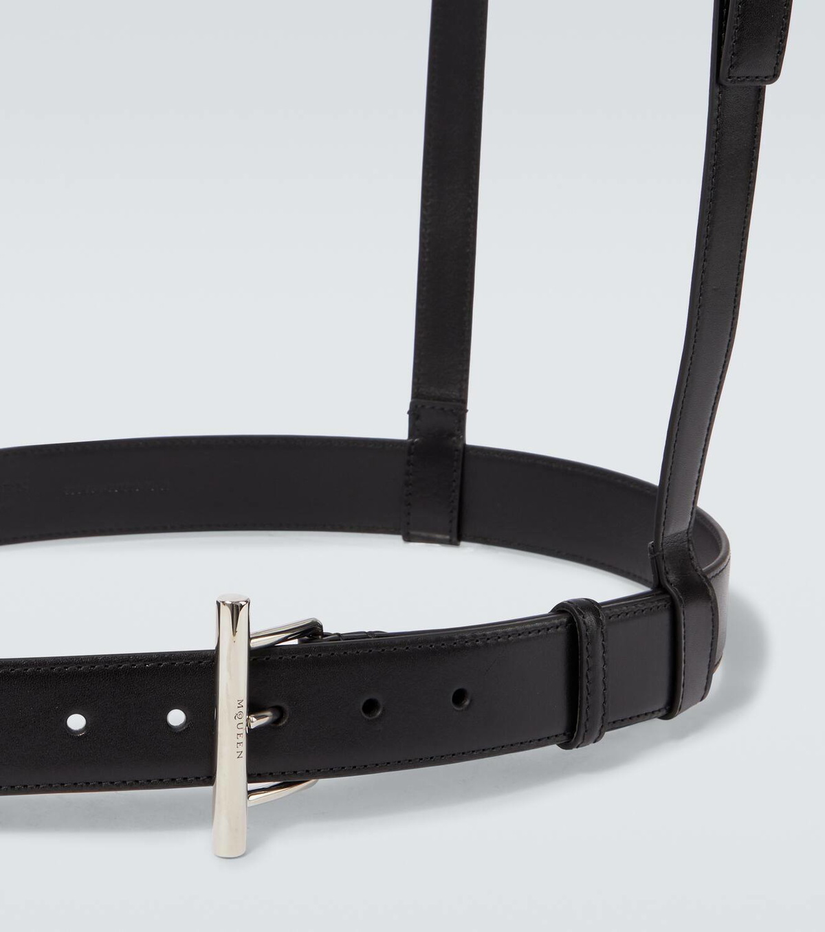 McQueen T-Bar Harness leather belt