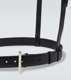 McQueen T-Bar Harness leather belt