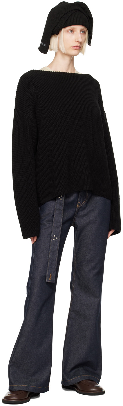 OPEN YY Black Damaged Heart Sweater OPEN YY 